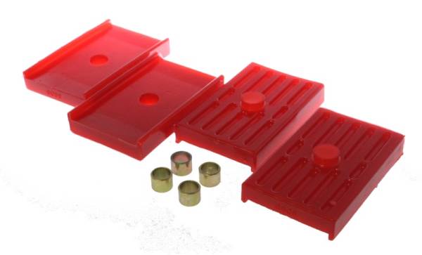 Energy Suspension - Energy Suspension Leaf Spring Isolators - Red