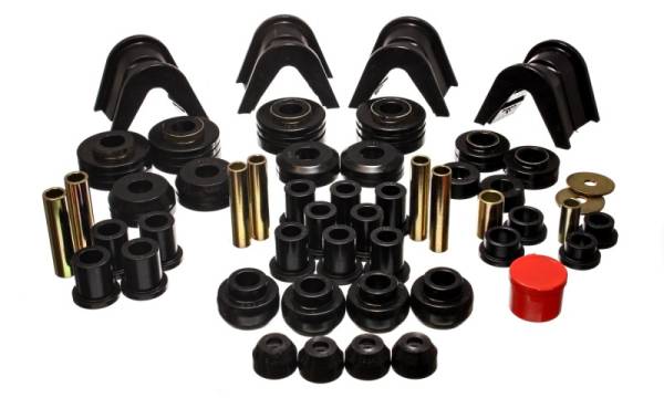 Energy Suspension - Energy Suspension 73-79 Ford F-150 Pickup w/ 2 Degree C-Bushing Black Hyper-Flex Master Bushing Set