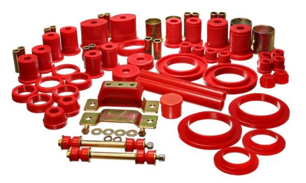 Energy Suspension - Energy Suspension 94-95 Ford Mustang Red Hyper-flex Master Bushing Set w/ V-8