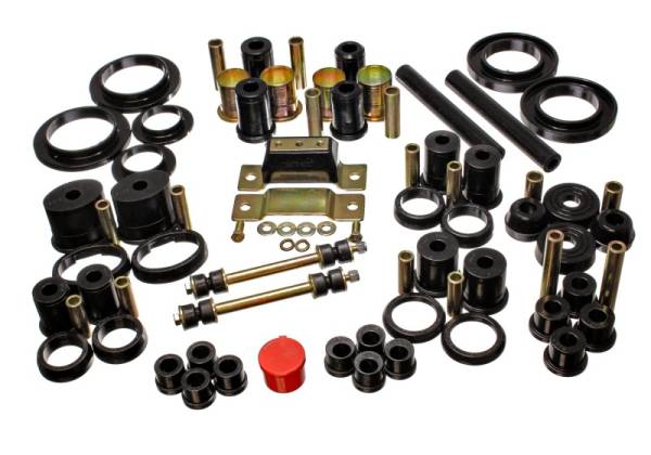 Energy Suspension - Energy Suspension 85-93 Ford Mustang Black Hyper-flex Master Bushing Set w/ V-8