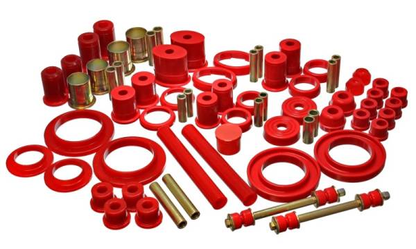 Energy Suspension - Energy Suspension 85-93 Ford Mustang Red Hyper-flex Master Bushing Set