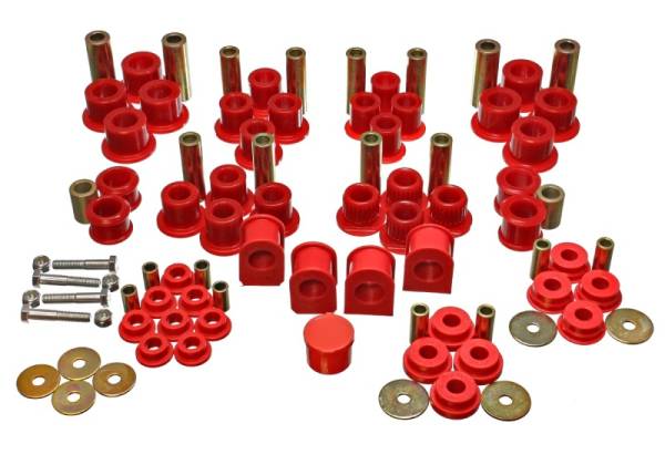 Energy Suspension - Energy Suspension 99-04 Ford F-250 4WD Superduty Red Hyper-flex Master Bushing Set