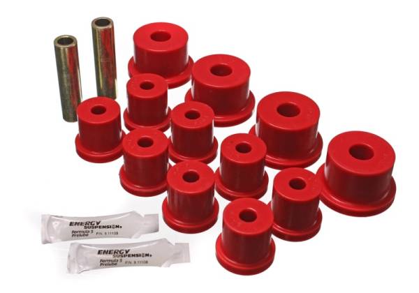 Energy Suspension - Energy Suspension 64-73 Ford Mustang Red Rear Leaf Spring Bushing Set