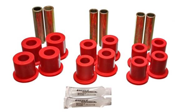 Energy Suspension - Energy Suspension Fd 4 Wd Frt Sprg Bush Set - Red