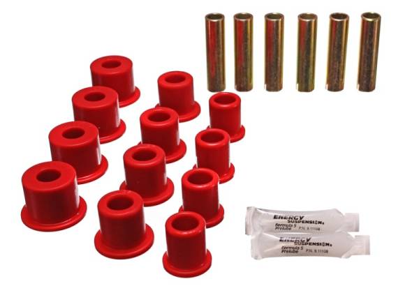 Energy Suspension - Energy Suspension Rear Spring Bushings - Red