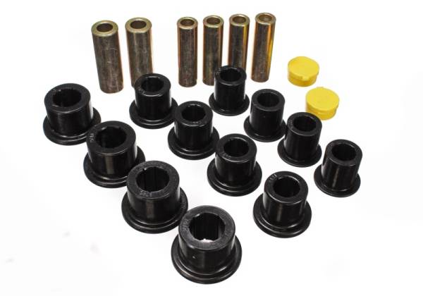 Energy Suspension - Energy Suspension 00-04 Ford Excursion 4WD / 99-04 F250/F350 4WD Black Front Leaf Spring Bushing Set