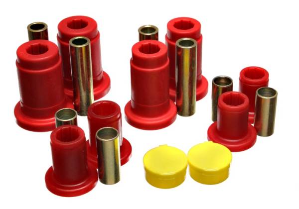 Energy Suspension - Energy Suspension 92-97 Mercury Gr Marquis / 92-97 Ford Crown Victoria Red Front End C/A Bushing Set