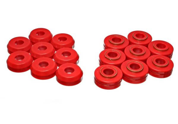 Energy Suspension - Energy Suspension Fd Bronco Body Mount Set - Red