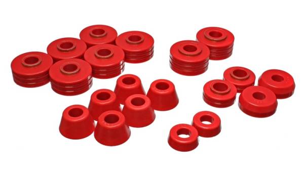 Energy Suspension - Energy Suspension Fd Bronco Body Mount Set - Red