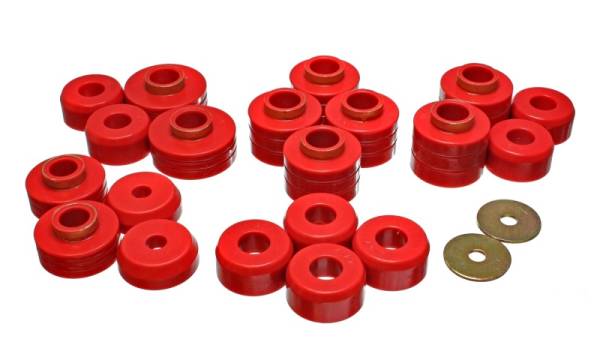 Energy Suspension - Energy Suspension 83-88 Ford Explorer/Bronco II 2WD / 84-90 Explorer/Bronco II 4WD Red Body Mount Se