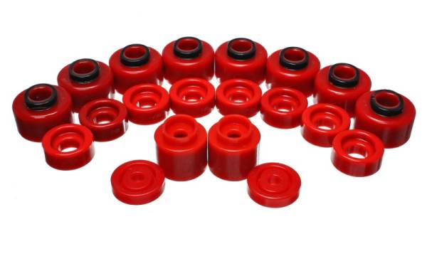 Energy Suspension - Energy Suspension Body Mount Set - Red