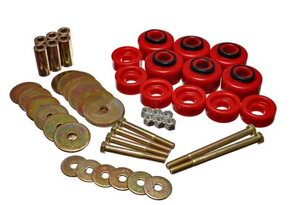 Energy Suspension - Energy Suspension 97-03 Ford F-100/F-150 2WD/F250 2WD & L-Duty Red Body (Cab) Mount Set