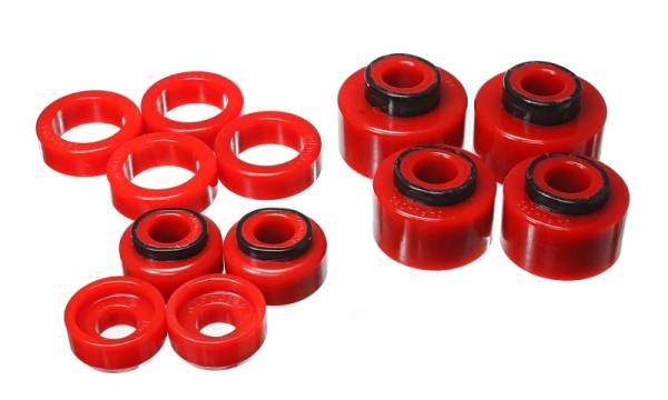 Energy Suspension - Energy Suspension 05-07 Ford F250/F350 2/4WD Red Body Mount Set