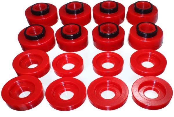 Energy Suspension - Energy Suspension 08-16 Ford F-250/F-350/F-450/F-550 Super Duty Crew Cab Red Body Mount Set