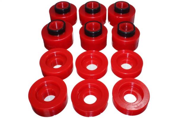 Energy Suspension - Energy Suspension 08-16 Ford F-250/F-350/F-450/F-550 Super Duty STD/Super Cab Red Body Mount Set