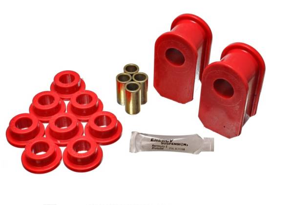 Energy Suspension - Energy Suspension Ford F100/150/250 Red Fr & Rr A Style 1in Dia Sway Bar 3-1/2in Tall Bushing Sets