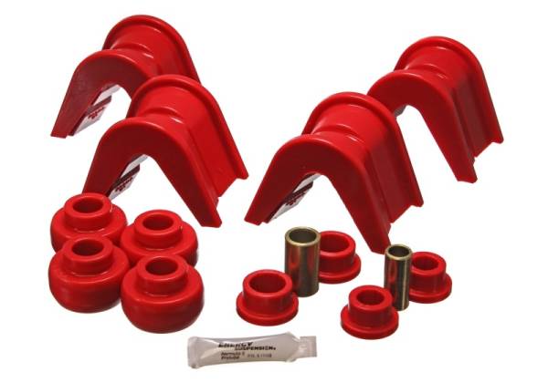 Energy Suspension - Energy Suspension 76-77 Ford Bronco/66-72 F-100/F-150 Red 4 Deg Offset Complete 14 Pc C-Bushing Set