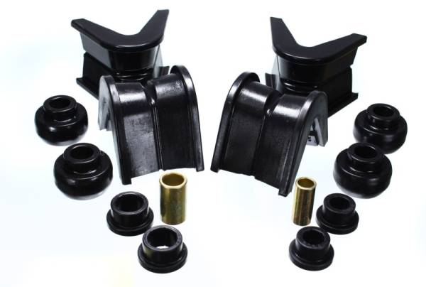 Energy Suspension - Energy Suspension 76-77 Ford Bronco/66-72 F-100/F-150 Black 7 Deg Offset Complete 14Pc C-Bushing Set