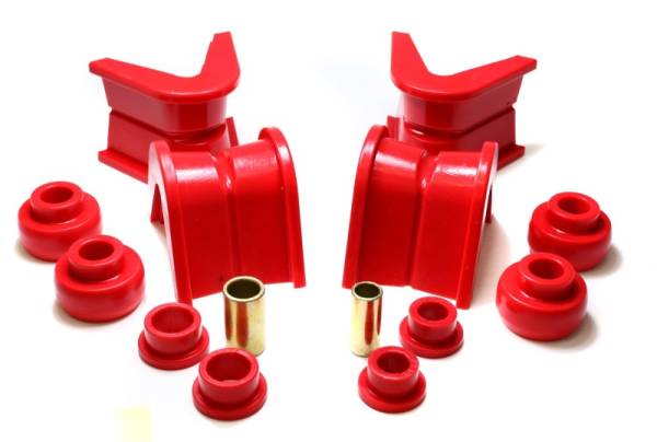 Energy Suspension - Energy Suspension 76-77 Ford Bronco/66-72 F-100/F-150 Red 7 Deg Offset Complete 14 Pc C-Bushing Set