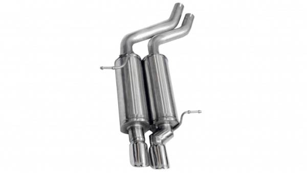 Corsa Performance - Corsa 2001-2006 BMW 325i/ci Convertible E46 Polished Sport Axle-Back Exhaust