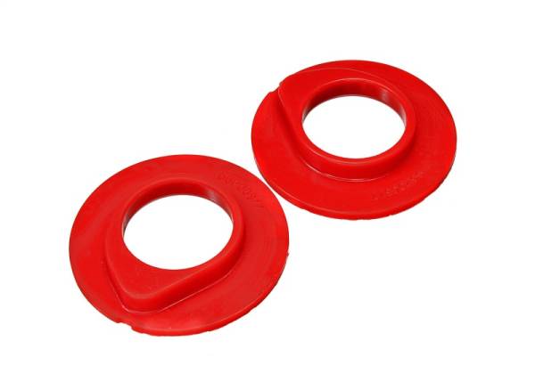 Energy Suspension - Energy Suspension 90-96 Ford F-150/Ford Bronco Front Coil Spring Isolator Set - Red