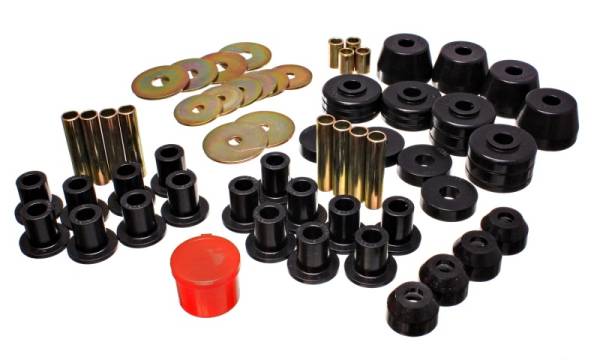 Energy Suspension - Energy Suspension 72-85 Dodge/Plymouth 1/2 & 3/4 Ton S/C Pickup Black Hyper-Flex Master Bushing Set