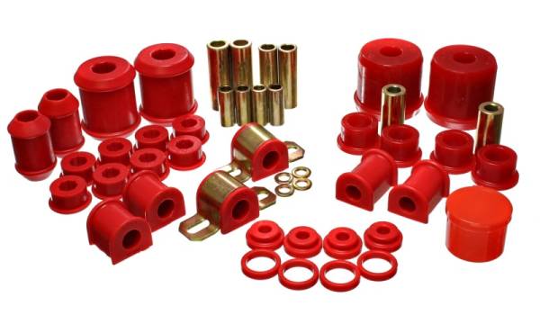 Energy Suspension - Energy Suspension 00-1/01 Mitsubishi Eclipse FWD Red Hyper-flex Master Bushing Set