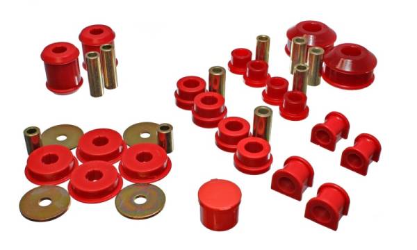 Energy Suspension - Energy Suspension 03-05 Mitsubishi Lancer EVO 8 Red Hyper-flex Master Bushing Set