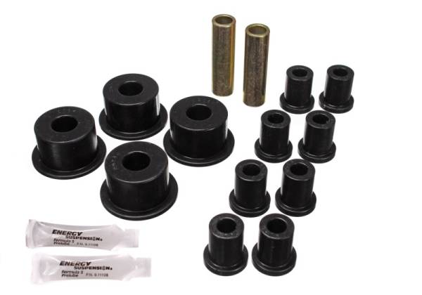 Energy Suspension - Energy Suspension 65-72 Dodge Charger (w/ 2in Main Eye) Black Rear Leaf Spring Bushing Set