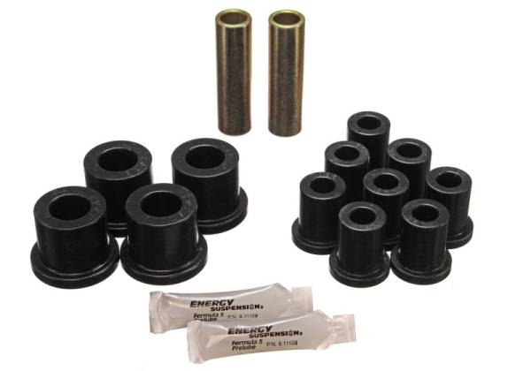 Energy Suspension - Energy Suspension 70-72 Dodge Charger (w/ 1-1/2in Main Eye) Black Rear Leaf Spring Bushing Set