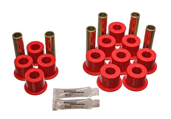 Energy Suspension - Energy Suspension Rear Spring Bushing Set - Red