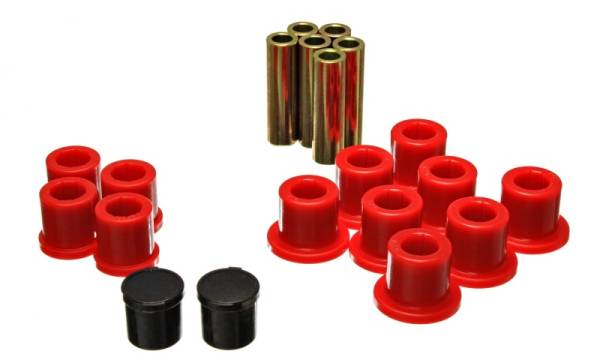 Energy Suspension - Energy Suspension Rear Spring Bushing Set - Red