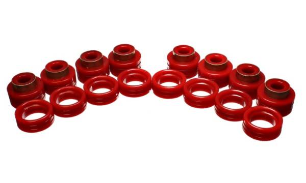 Energy Suspension - Energy Suspension 94-01 Dodge Ram 1500 2WD/4WD / 94-02 2500/3500 2WD/4WD Red Body (Cab) Mount Set