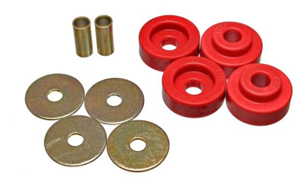 Energy Suspension - Energy Suspension 73-79 Chrysler B-Body Red Torsion Bar Crossmember Mount Bushing Set