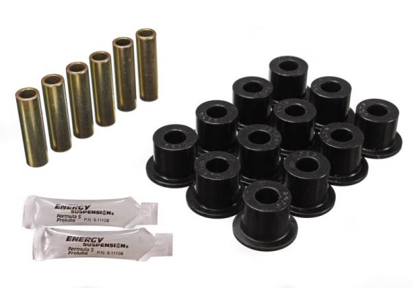 Energy Suspension - Energy Suspension 72-81 Scout II Black Front & Rear Leaf Spring Bushing Set