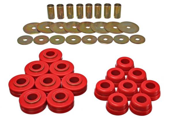 Energy Suspension - Energy Suspension Nissan/Datsun Red Body Mount Set