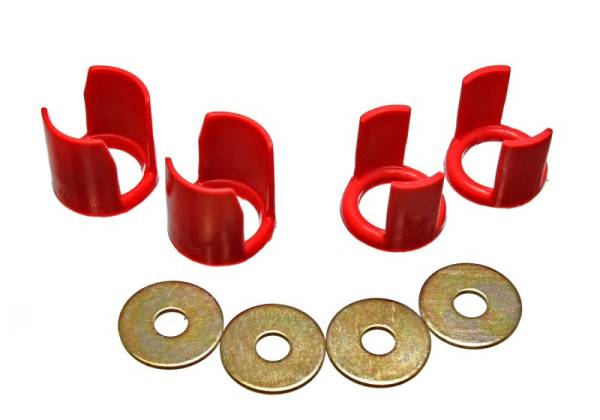 Energy Suspension - Energy Suspension 89-94 Nissan 240SX (S13) Red Rear Subframe Insert Set - a supplement to the subfra