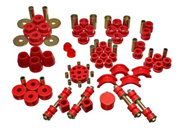 Energy Suspension - Energy Suspension 74-78 Nissan 260Z/280Z Red Hyper-Flex Master Bushing Set