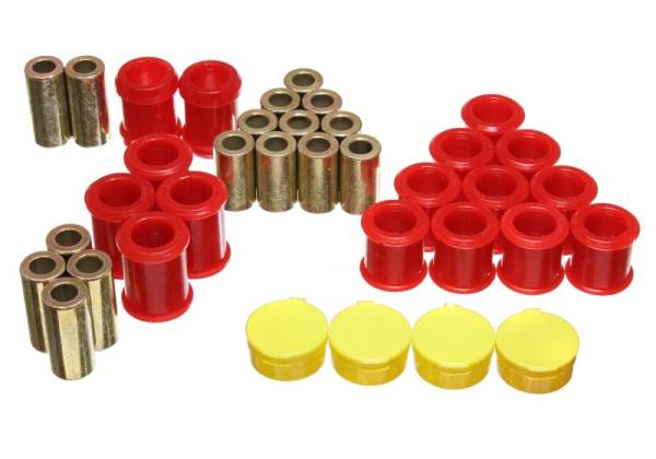 Energy Suspension - Energy Suspension 95-98 Nissan 240SX (S14) Red Rear Control Arm Bushing Set (Must reuse existing out