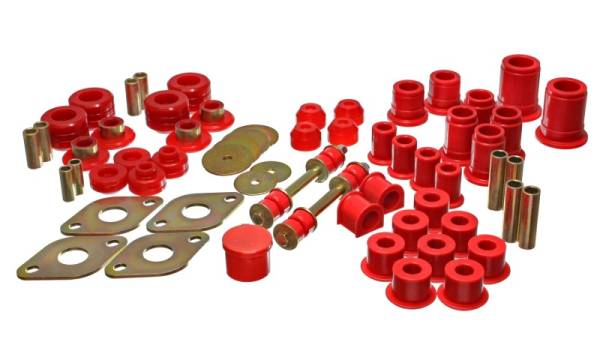 Energy Suspension - Energy Suspension 89-95 Toyota 4WD Pickup (Except T-100 & Tundra)  Red Hyper-Flex Master Bushing Set