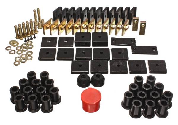 Energy Suspension - Energy Suspension 64-78 Toyota FJ40 Land Cruiser Black Hyper-Flex Master Bushing Set