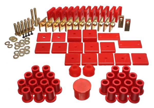 Energy Suspension - Energy Suspension 64-78 Toyota FJ40 Land Cruiser Red Hyper-Flex Master Bushing Set