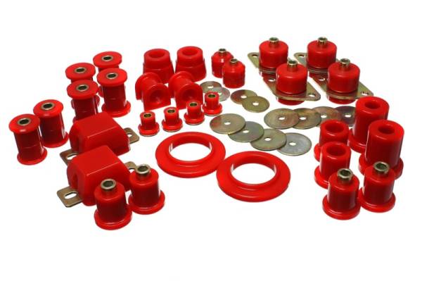 Energy Suspension - Energy Suspension 05-13 Toyota Tacoma 4WD/Prerunner 2WD Red Hyper-Flex Master Bushing Set