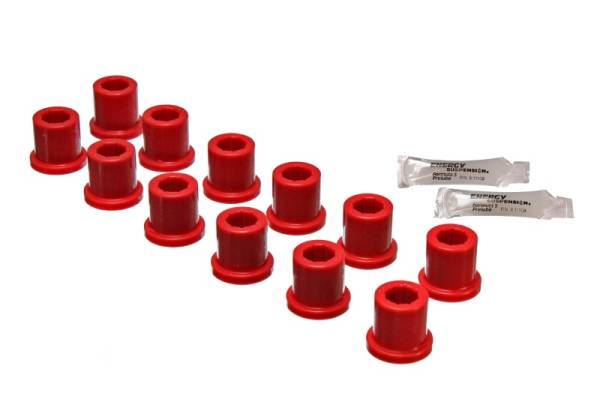 Energy Suspension - Energy Suspension Rear Spring & Shackle Bushing - Red