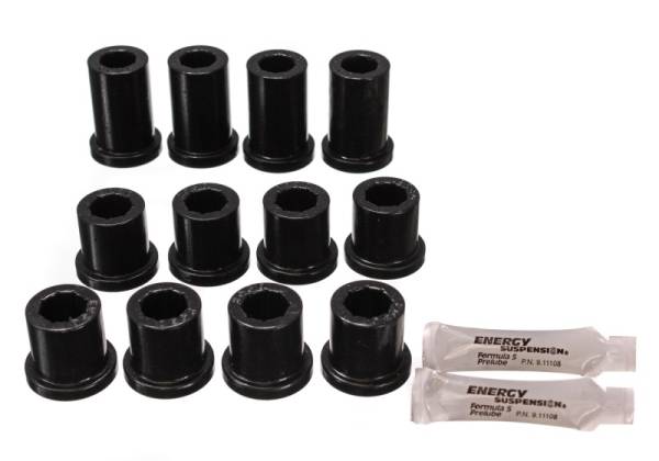 Energy Suspension - Energy Suspension 84-85 Toyota 4Runner 2 & 4WD Black Front Leaf Spring Bushing Set