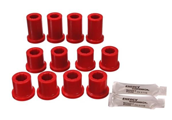 Energy Suspension - Energy Suspension 84-85 Toyota 4Runner 2 & 4WD Red Front Leaf Spring Bushing Set