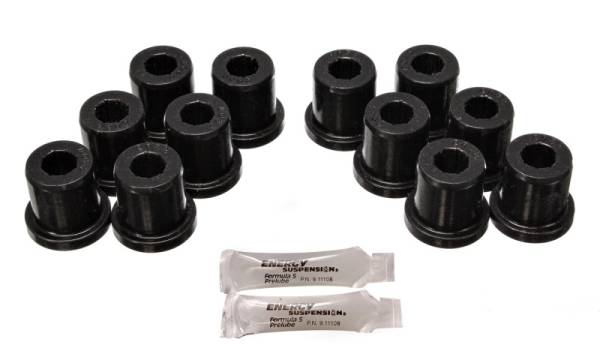 Energy Suspension - Energy Suspension 81-89 Toyota FJ40/FJ60 Landcruiser 2/4WD Blk Front Leaf Spring Bushing Set