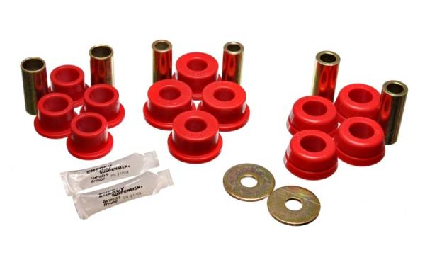 Energy Suspension - Energy Suspension 92-95 Toyota MR2 Red Rear Control Arm Bushing Set (includes Strut Bushings)