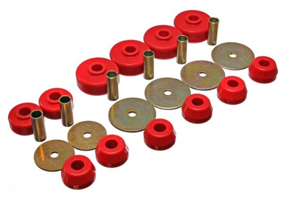 Energy Suspension - Energy Suspension 79-88 Toyota 4WD (Exc T-100 & Tundra) Red Body Cab Mount Set