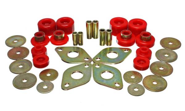 Energy Suspension - Energy Suspension 01-04 Toyota Pickup 2WD/4WD (Exc T-100/Tundra) Red Body Cab Mount Set